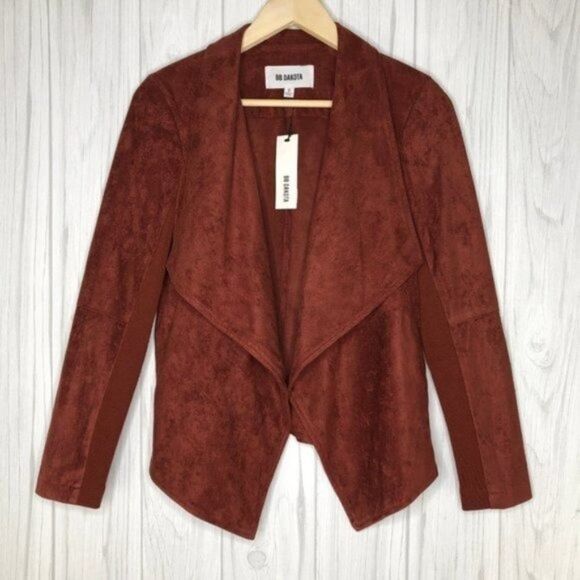 BB DAKOTA Wade Drape Front Faux Suede Jacket - Picture 2 of 7